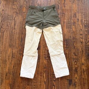 Outdoor Voices Green Tricolor RecTrek Zip-Off Pant